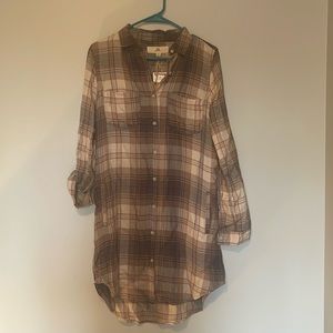 Plaid shirt dress